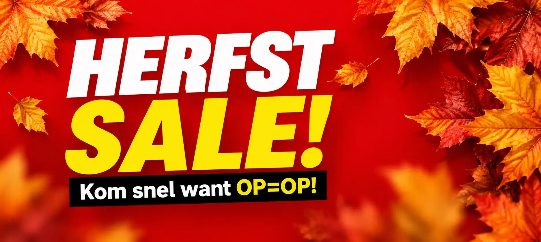 Herfst Sale met Kleurrijke Bladeren